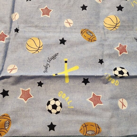 Lambs and Ivy All Star collection 2 window valances  Sports Soccer Baseball Bask - Picture 5 of 5